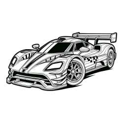Coloring Pages of Racing Cars