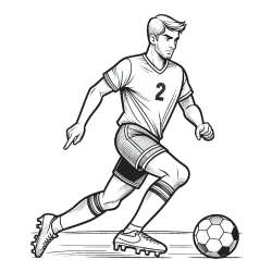 Soccer Players Coloring Pages
