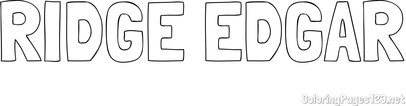 RIDGE EDGAR Coloring Page