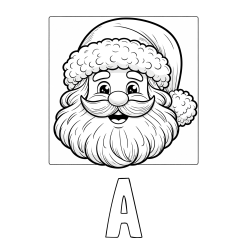 Online Created Coloring Page - A Coloring Page and Free Coloring Page of Smiling Santa Claus