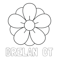 Online Created Coloring Page - BRELAN  C-T Coloring Page and Flower Without Stem Coloring Page