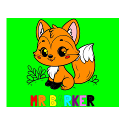 COLORED COLORING - MR BARKER Coloring Page and Cute Fox Coloring Page