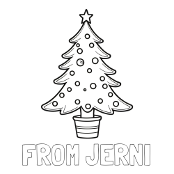 Online Created Coloring Page - FROM JERNI Coloring Page and Beautiful Christmas Tree Coloring Page