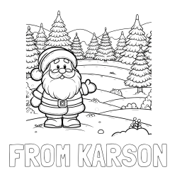 Online Created Coloring Page - FROM KARSON Coloring Page and Coloring Page of a Cheerful Santa Claus