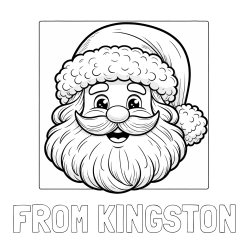 Online Created Coloring Page - FROM KINGSTON Coloring Page and Free Coloring Page of Smiling Santa Claus