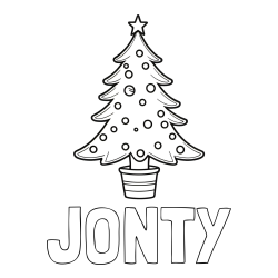 Online Created Coloring Page - JONTY Coloring Page and Beautiful Christmas Tree Coloring Page