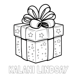 Online Created Coloring Page - KALANI LINDSAY Coloring Page and Christmas Gift Coloring Page