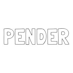 Online Created Coloring Page - PENDER Coloring Page