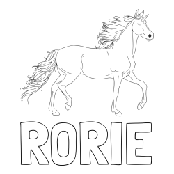 Online Created Coloring Page - RORIE Coloring Page and Beautiful Unicorn Coloring Page