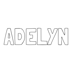 Online Created Coloring Page - ADELYN Coloring Page