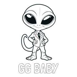 Online Created Coloring Page - GG BABY Coloring Page and Alien Coloring Page