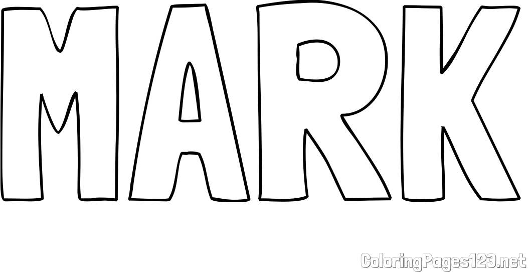 MARK Coloring Page