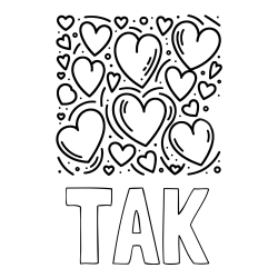 Online Created Coloring Page - TAK Coloring Page and Free Printable Coloring Page of Hearts