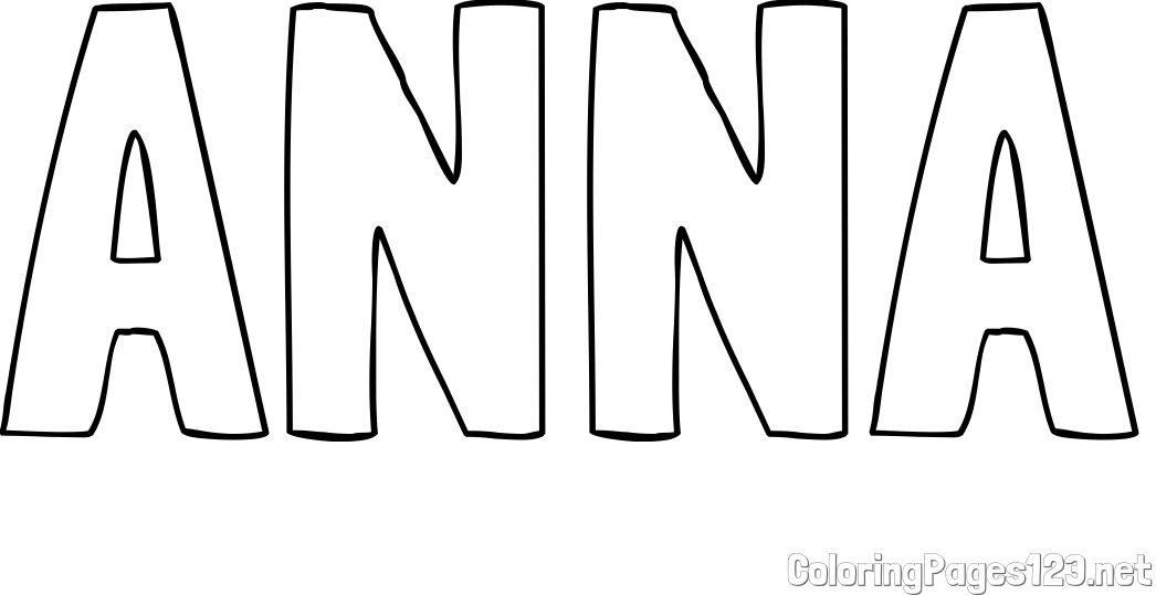 ANNA Coloring Page