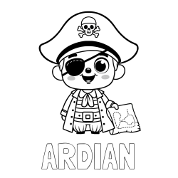 Online Created Coloring Page - ARDIAN Coloring Page and Cute Pirate Coloring Page