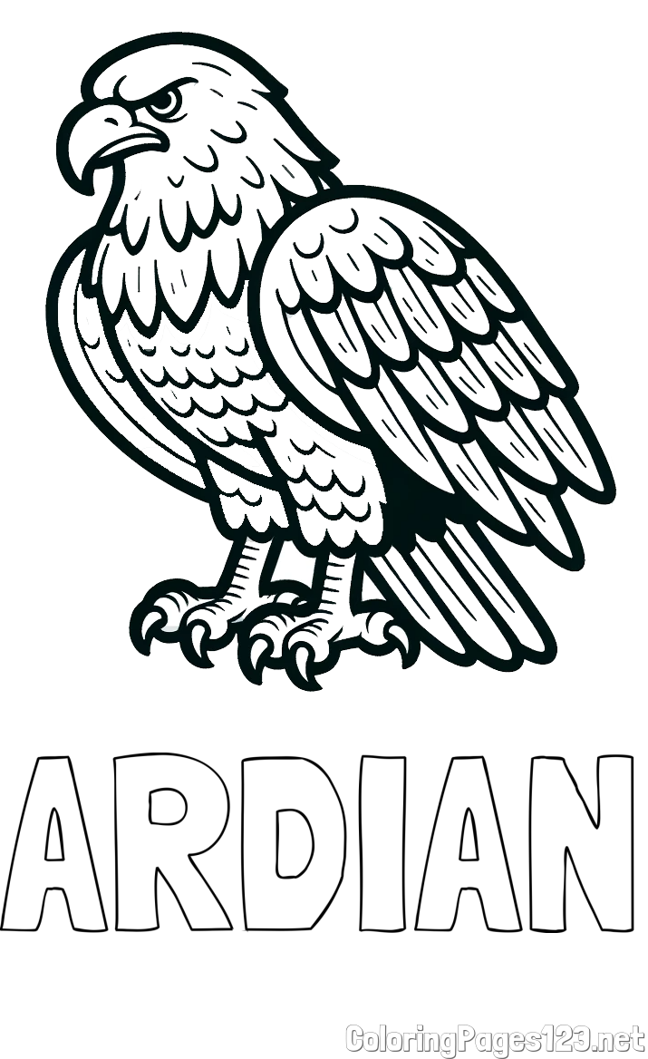 ARDIAN Coloring Page and Kids’ Eagle Coloring Page