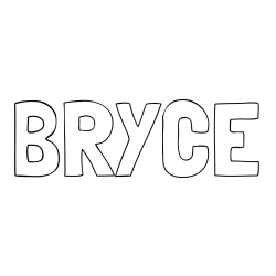Online Created Coloring Page - BRYCE Coloring Page