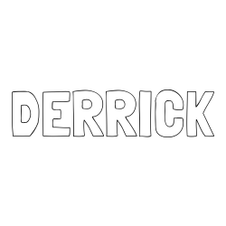 Online Created Coloring Page - DERRICK Coloring Page
