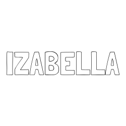 Online Created Coloring Page - IZABELLA Coloring Page