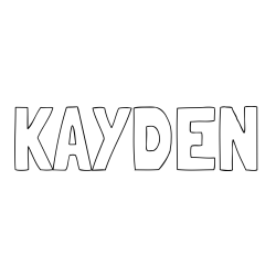 Online Created Coloring Page - KAYDEN Coloring Page