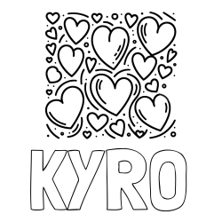 Online Created Coloring Page - KYRO Coloring Page and Free Printable Coloring Page of Hearts