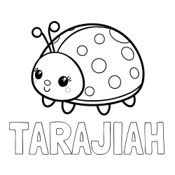 Online Created Coloring Page - TARAJIAH Coloring Page and Smiling Ladybug Coloring Page