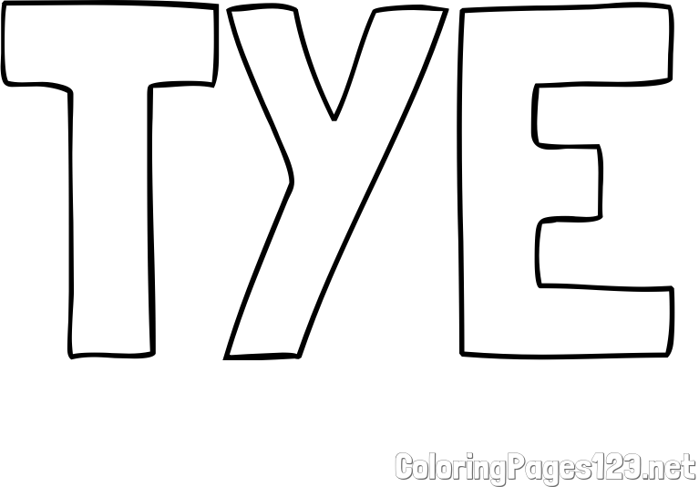 TYE Coloring Page