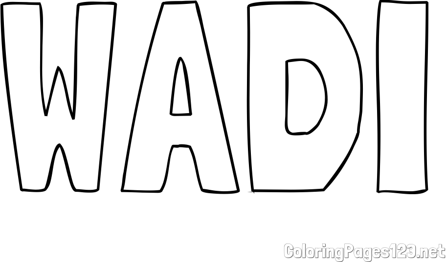 WADI Coloring Page