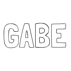 Online Created Coloring Page - GABE Coloring Page