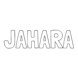 Online Created Coloring Page - JAHARA Coloring Page