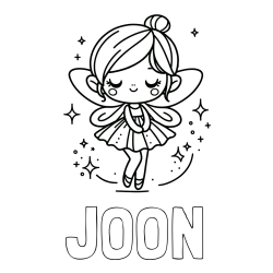 Online Created Coloring Page - JOON Coloring Page and Children's Coloring Page of a Magical Fairy