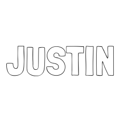 Online Created Coloring Page - JUSTIN Coloring Page