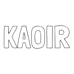 Online Created Coloring Page - KAOIR Coloring Page