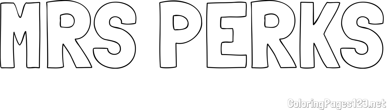 MRS PERKS Coloring Page
