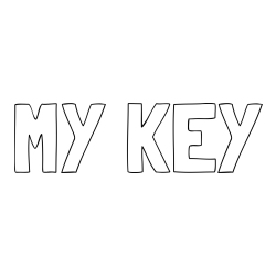Online Created Coloring Page - MY KEY Coloring Page