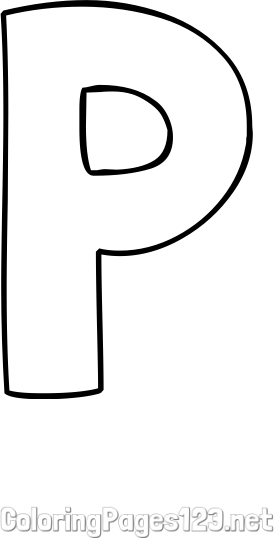 P Coloring Page