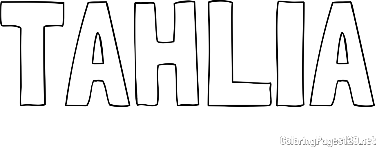TAHLIA Coloring Page