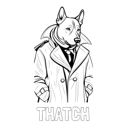 Online Created Coloring Page - THATCH Coloring Page and Coloring page of Detective Dog