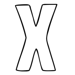 X Coloring Page
