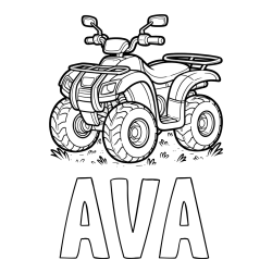 Online Created Coloring Page - AVA Coloring Page and Beautiful ATV Coloring Page