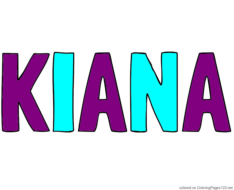 Colored coloring page - KIANA Coloring Page