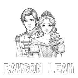 Online Created Coloring Page - DAWSON  LEAH Coloring Page and Coloring Page of a Prince and Princess