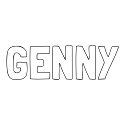 GENNY Coloring Page