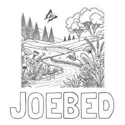 JOEBED Coloring Page and Summer Nature Coloring Page