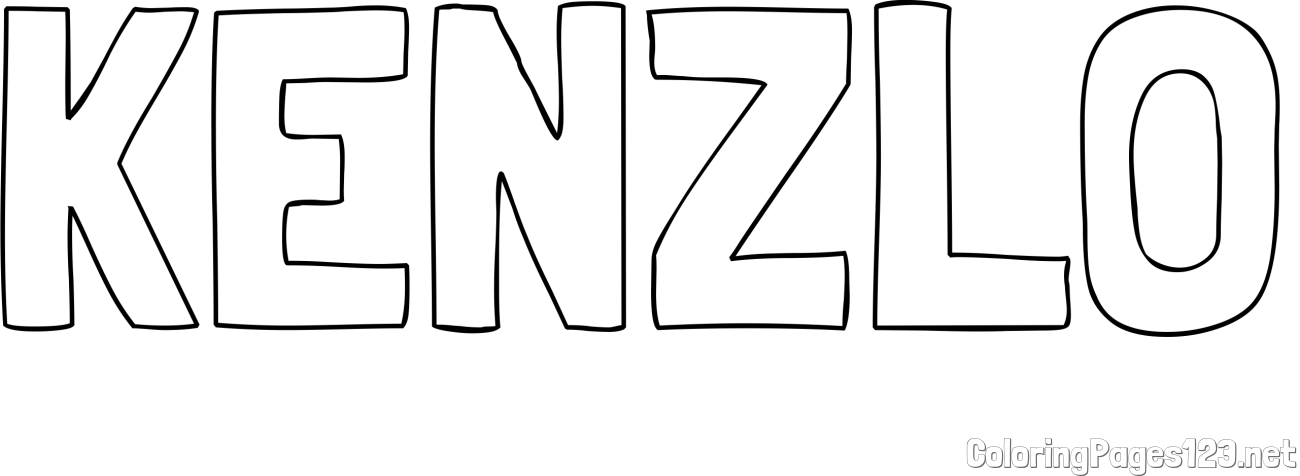 KENZLO Coloring Page