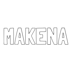 Online Created Coloring Page - MAKENA Coloring Page