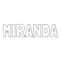 MIRANDA Coloring Page