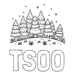 TSOO Coloring Page and Spruce Forest Coloring Page for Kids