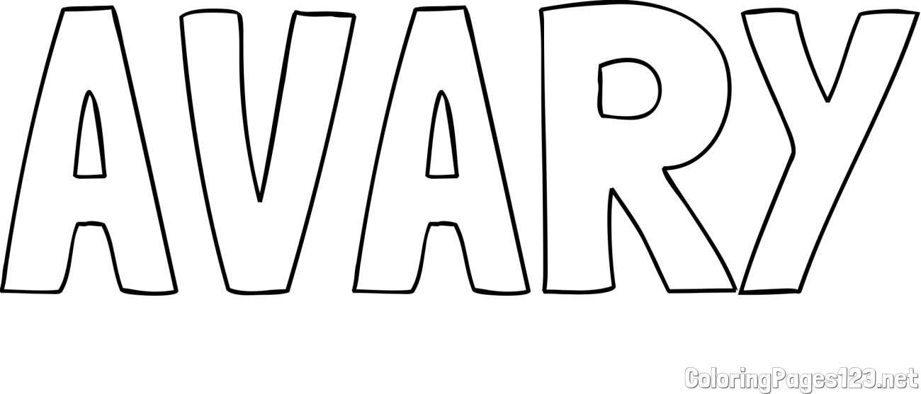 AVARY Coloring Page