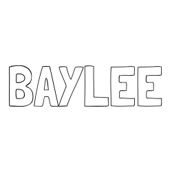 Online Created Coloring Page - BAYLEE Coloring Page
